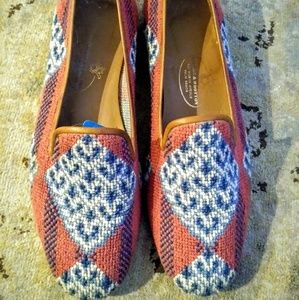 Stubbs Wootten womens needlepoint loafers sz 8.5
